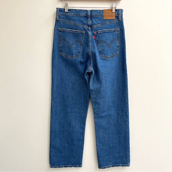 Levi’s Premium Denim RIBCAGE Straight Ankle Jeans In Jeans Color Women’s Size 30 - Picture 4 of 16